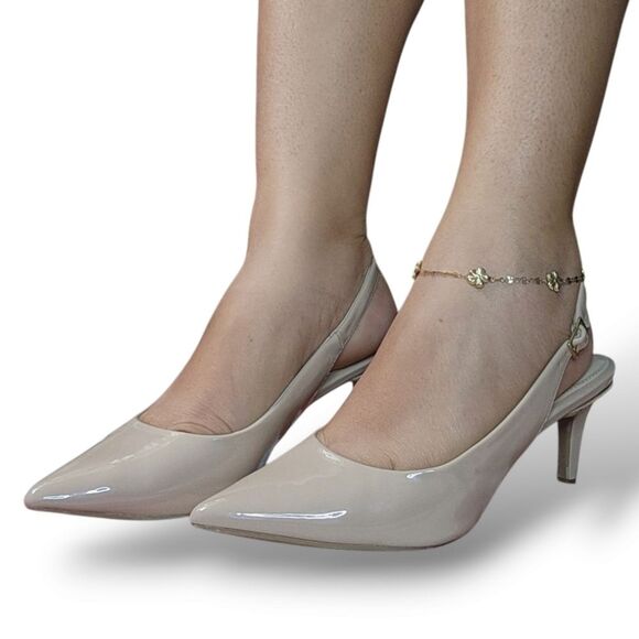 Jones New York Shoes - Jones New York Women's Elegant Heels Nude Tan Size 8.5 Slingback Pointed Toe